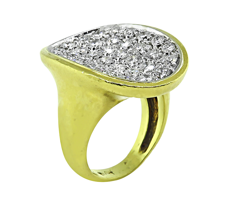 Estate 1.40ct Diamond Gold Ring