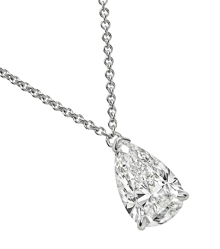 Estate 1.79ct Diamond Solitaire Pendant Necklace