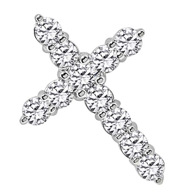 Estate 1.81ct Diamond Cross Pendant