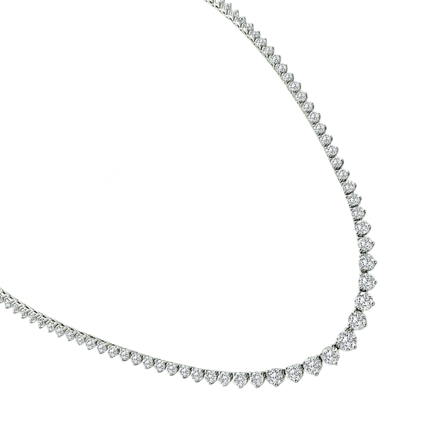Estate 11.00ct Diamond Tennis Necklace