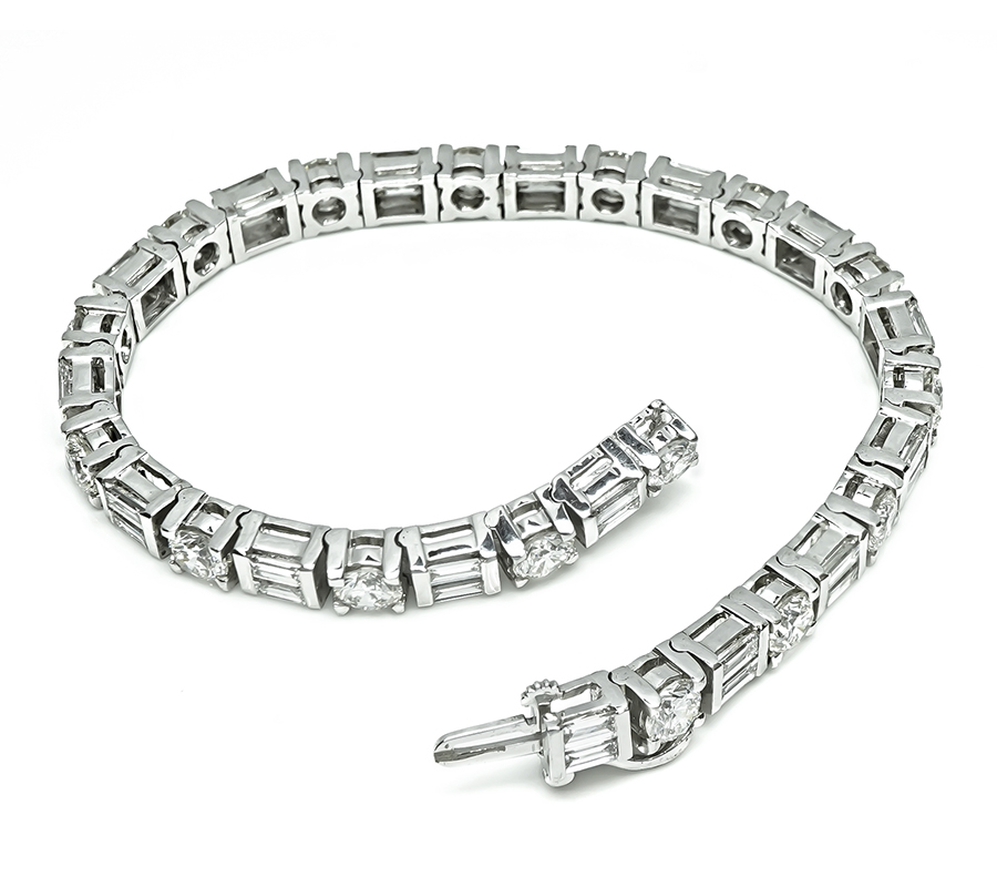 Estate 11.14ct Diamond Gold Bracelet