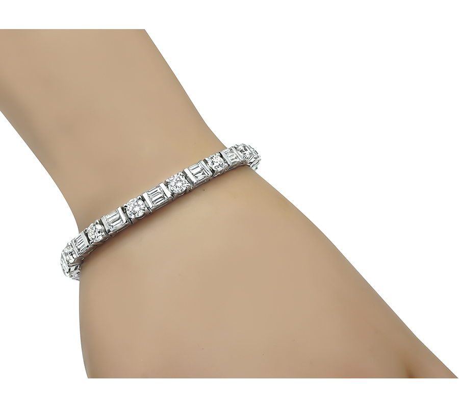 Estate 11.14ct Diamond Gold Bracelet