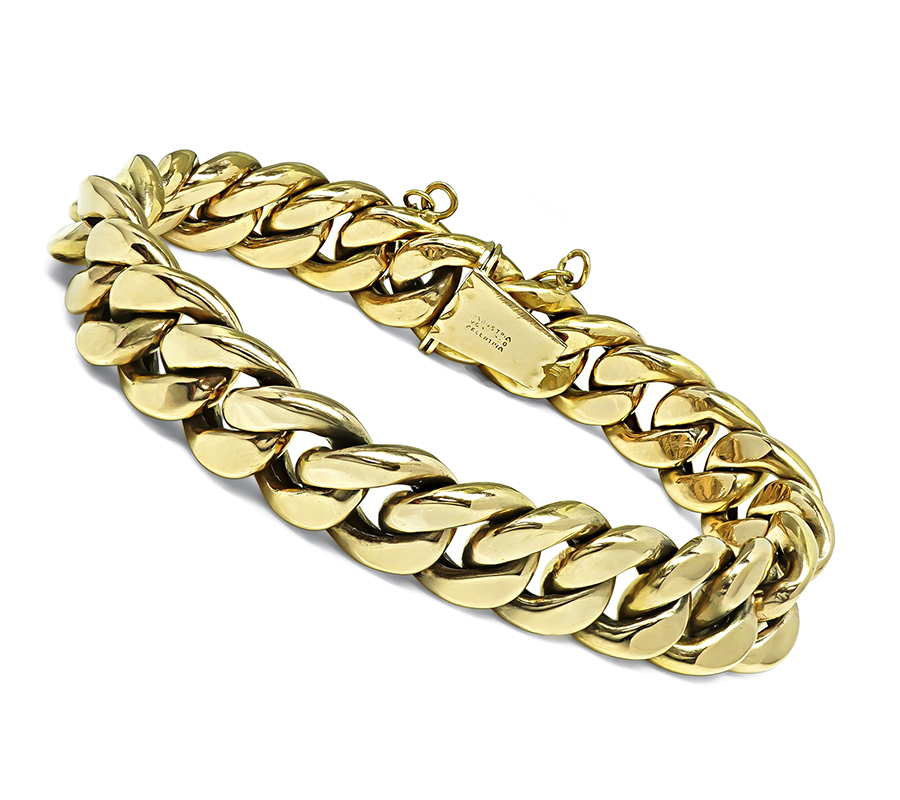 Estate Gold Chain Bracelet