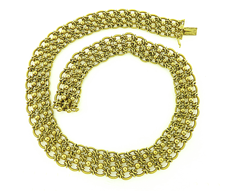 Estate Gold Chain Link Necklace