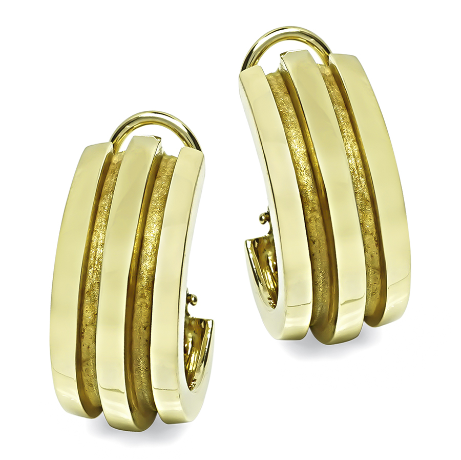Estate Tiffany & Co Yellow Gold Earrings