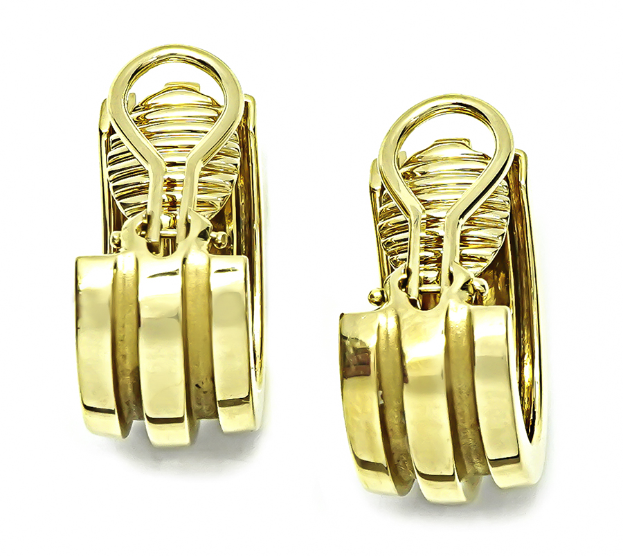 Estate Tiffany & Co Yellow Gold Earrings