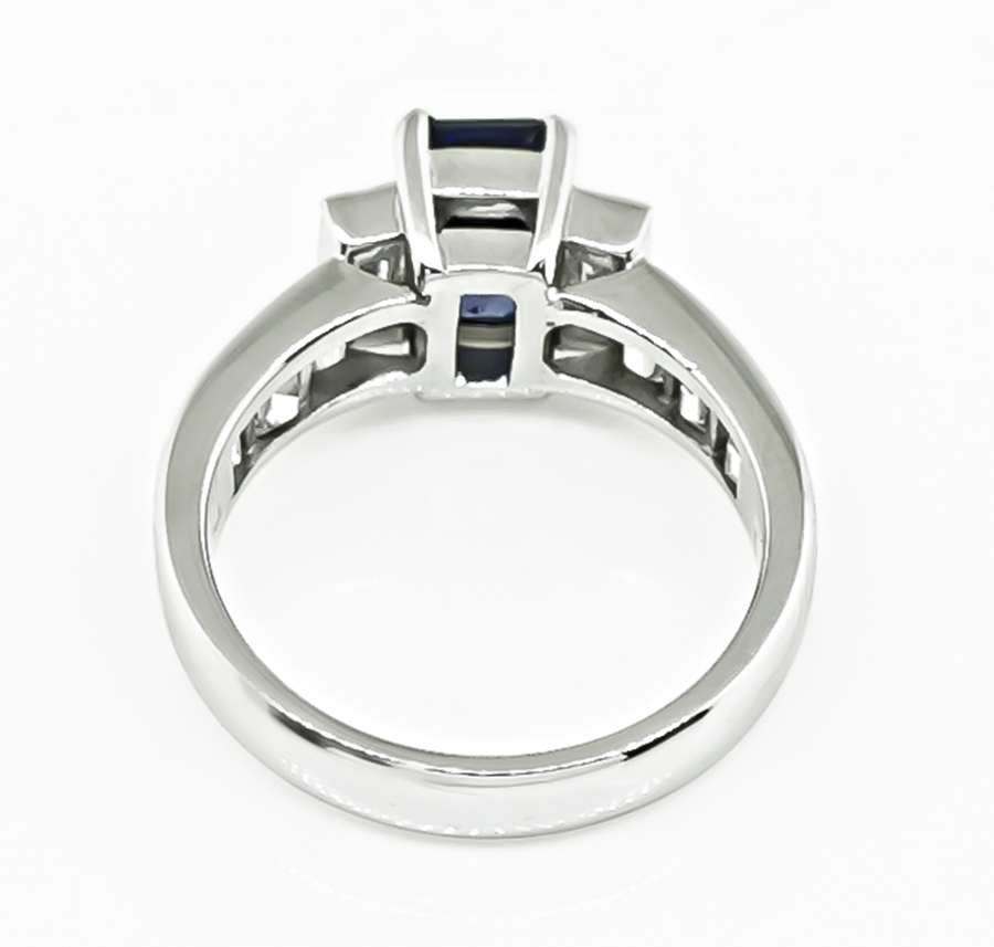 Estate 2.11ct Sapphire 1.80ct Diamond Ring