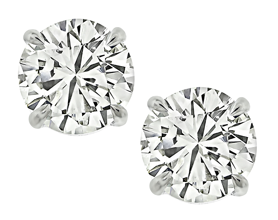Estate 2.11ct Diamond Stud Earrings