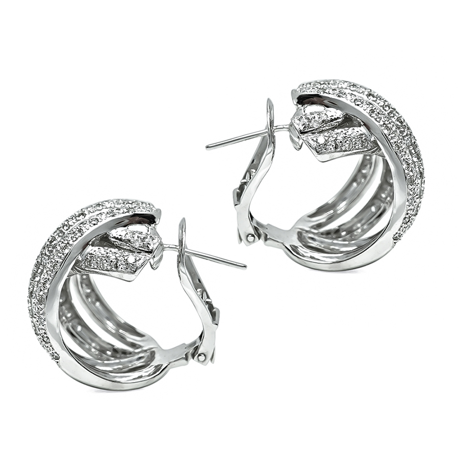 Estate 2.40ct Diamond Gold Earrings