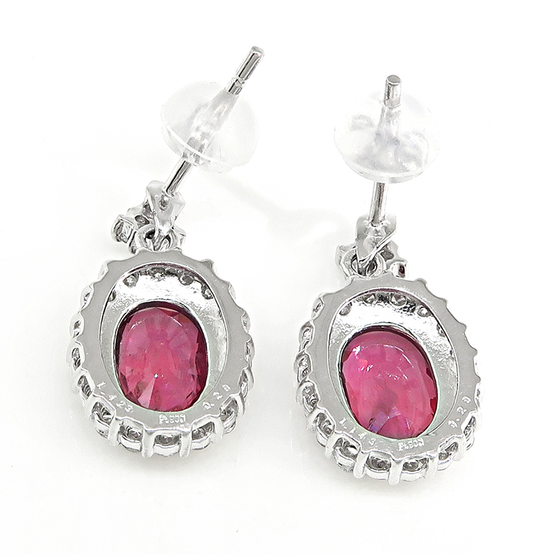 Estate 2.56ct Ruby 0.58ct Diamond Earrings