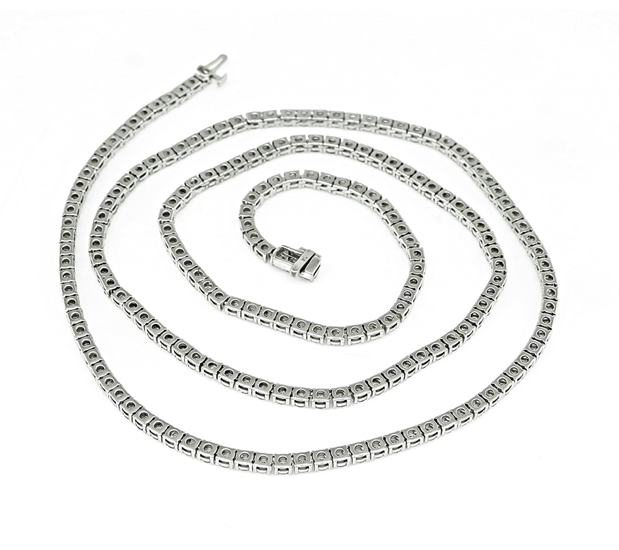 Estate 20.00ct Diamond Tennis Necklace