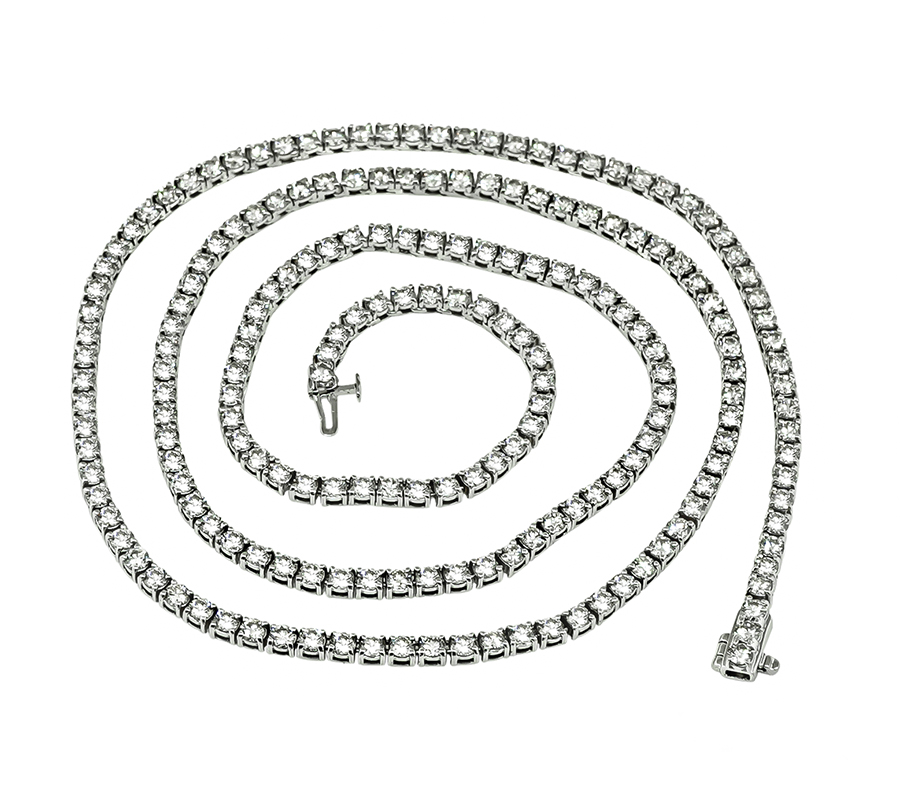 Estate 20.00ct Diamond Tennis Necklace