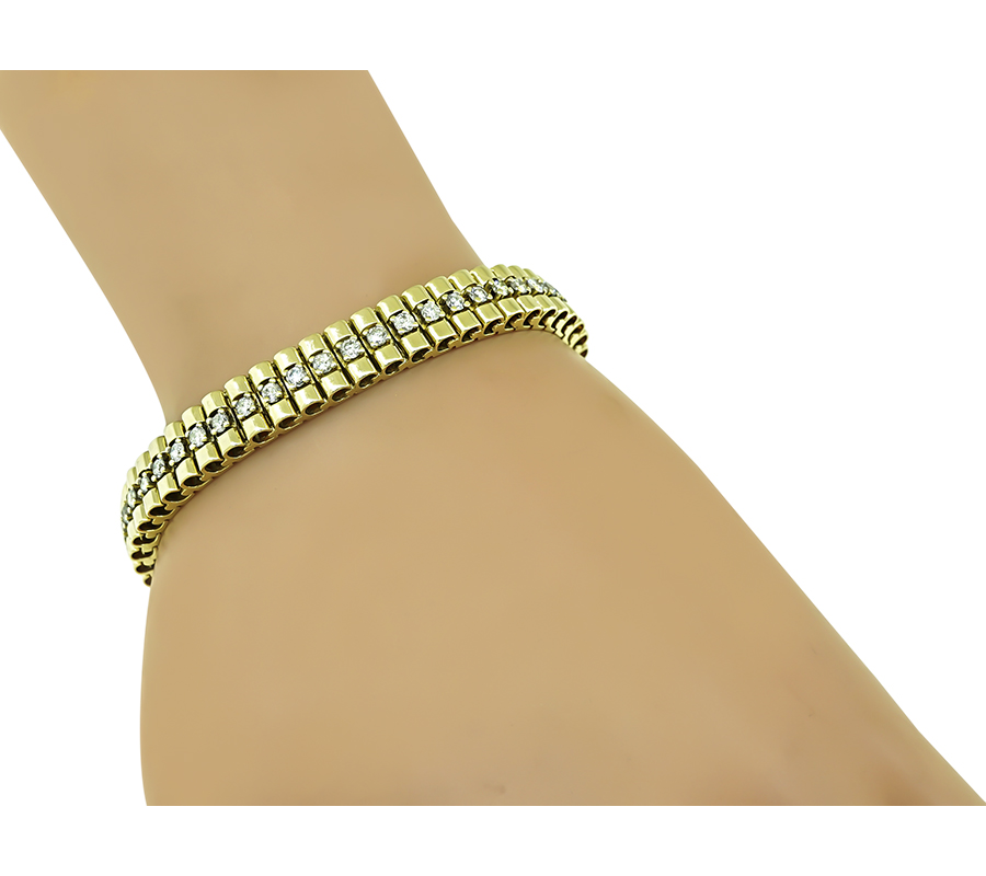 Estate 3.00ct Diamond Gold Bracelet