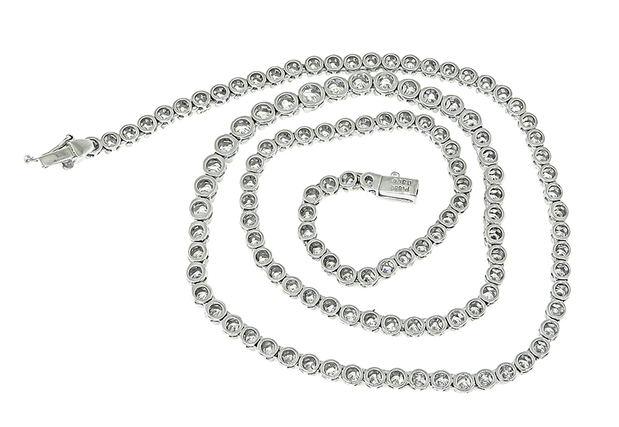 Estate 3.00ct Diamond Platinum Necklace