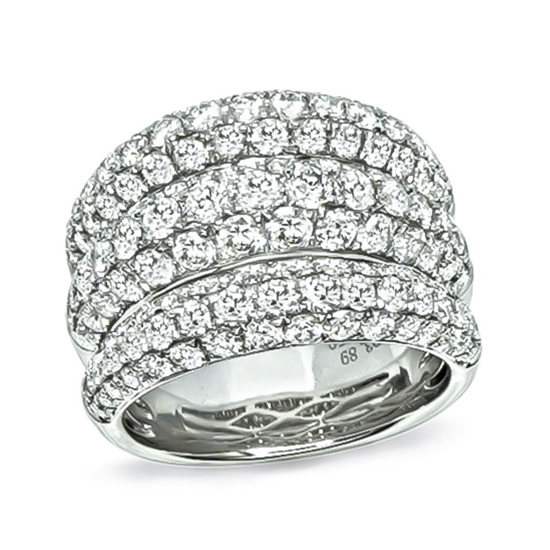 Estate 3.89ct Diamond Gold Ring
