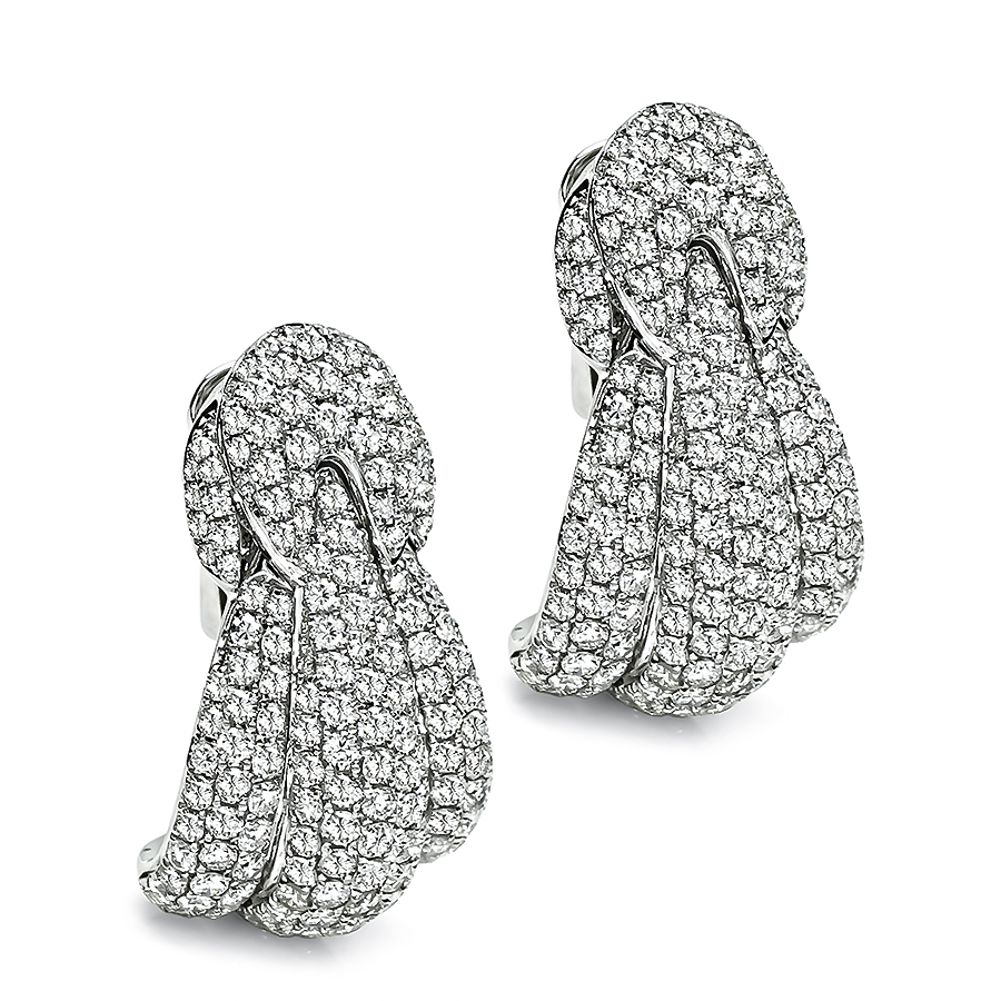 Estate 9.39ct Diamond Earrings