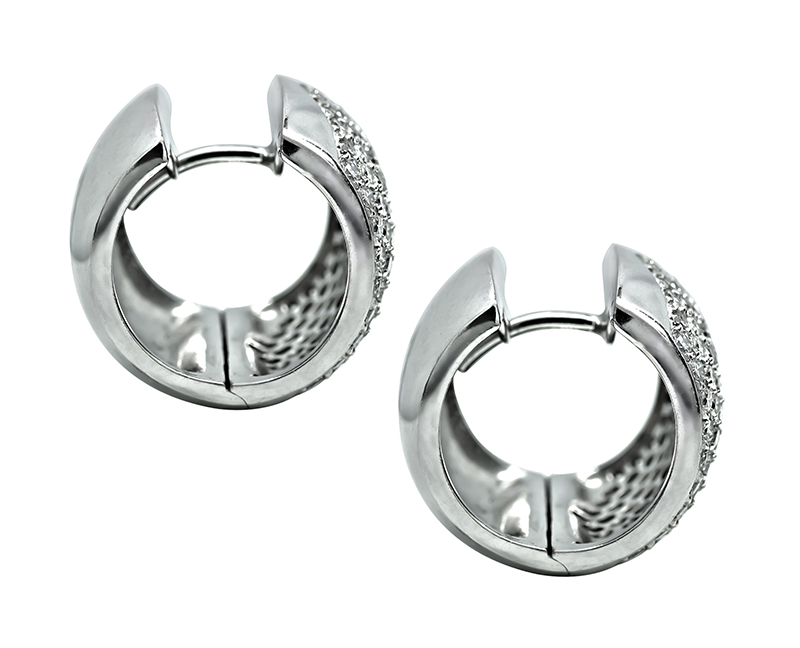 Estate 4.50ct Diamond Huggies Earrings