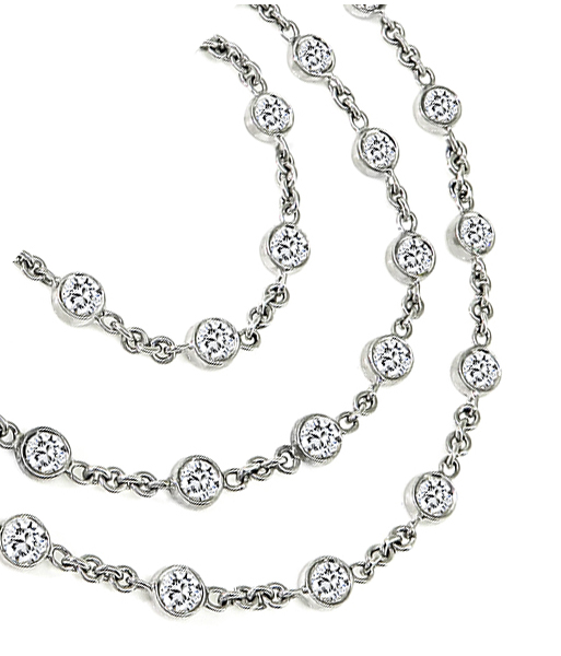 Estate 5.50ct Diamond By The Yard Necklace