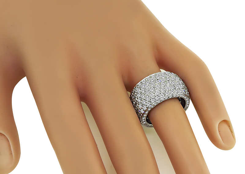 Estate 6.75ct Diamond Platinum Ring