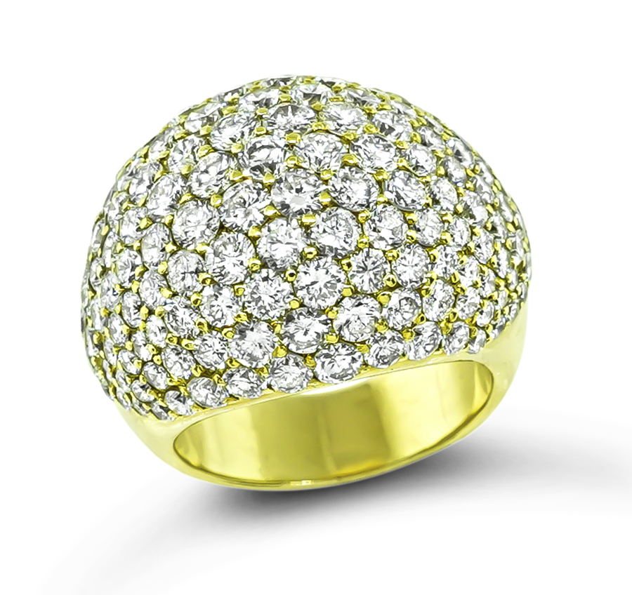 Estate 8.01ct Diamond Gold Ring