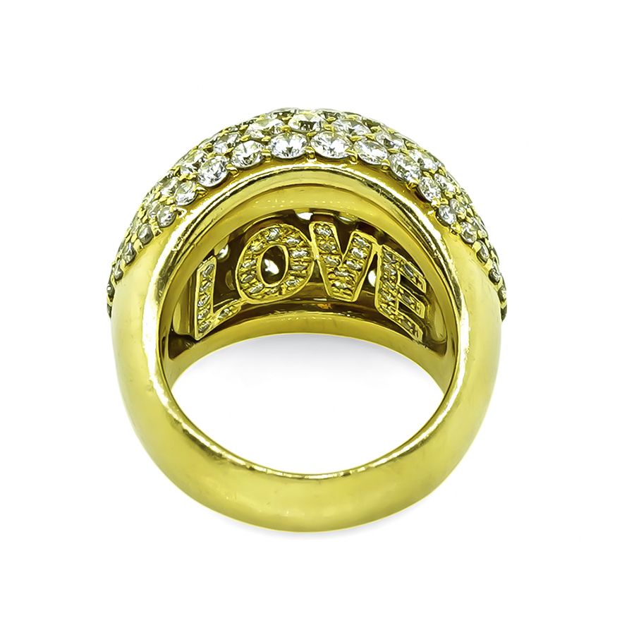 Estate 8.01ct Diamond Gold Ring