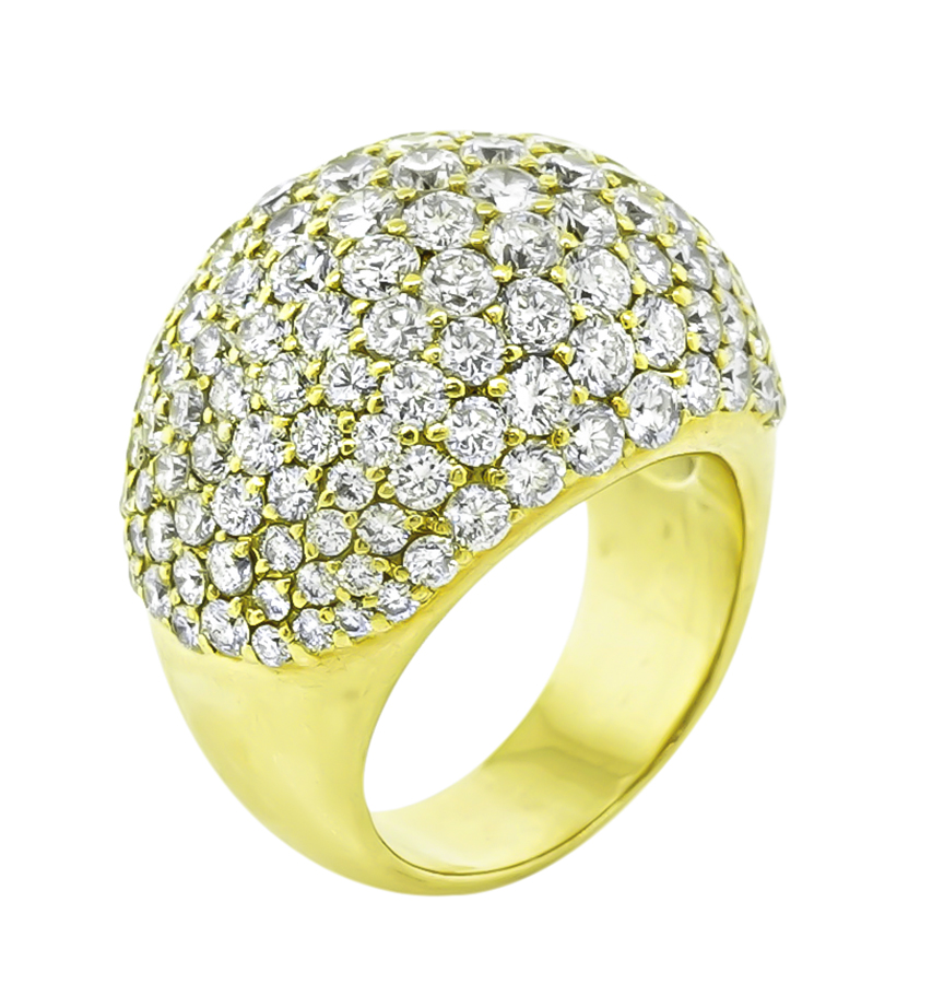 Estate 8.01ct Diamond Gold Ring