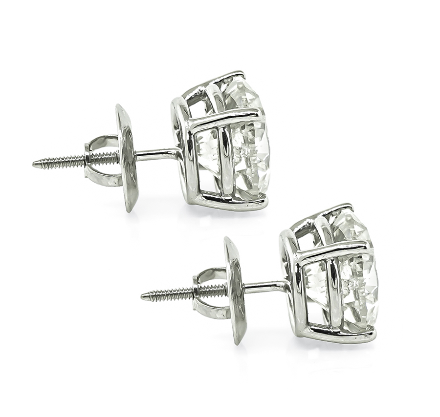 Estate 8.16cttw Diamond Stud Earrings