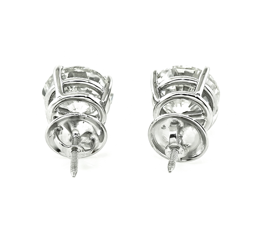 Estate 8.16cttw Diamond Stud Earrings