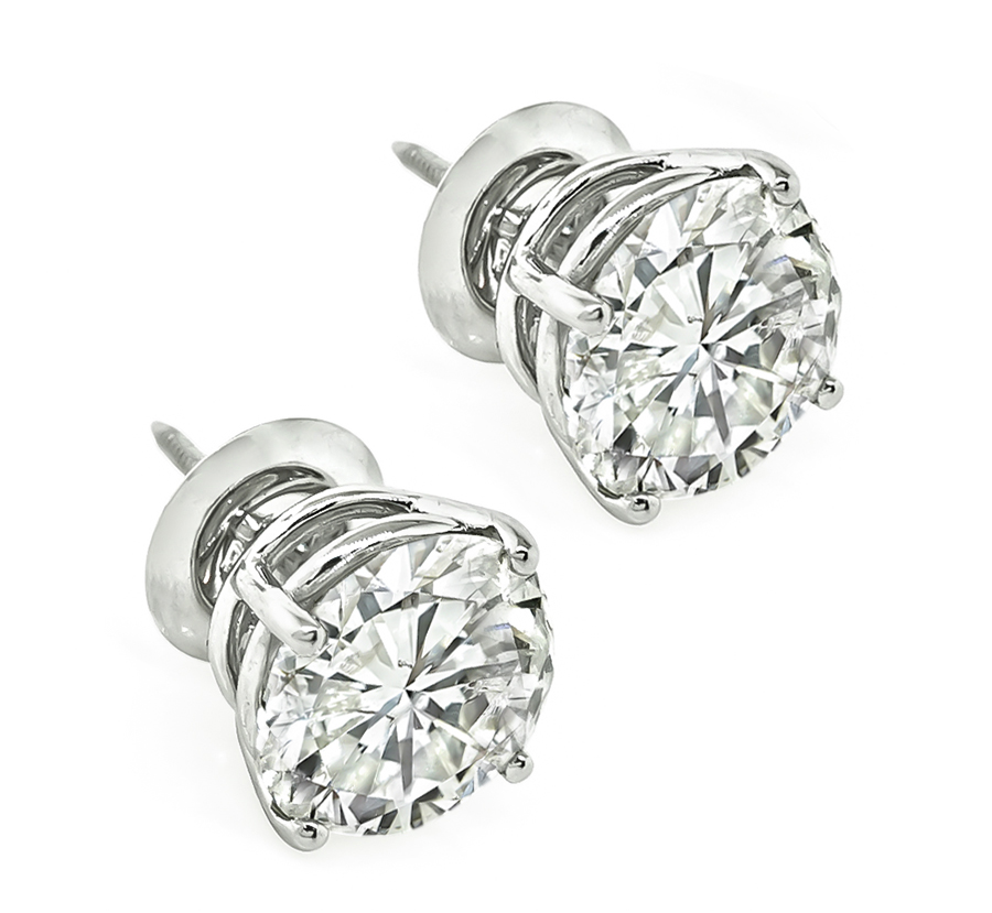 Estate 8.16cttw Diamond Stud Earrings