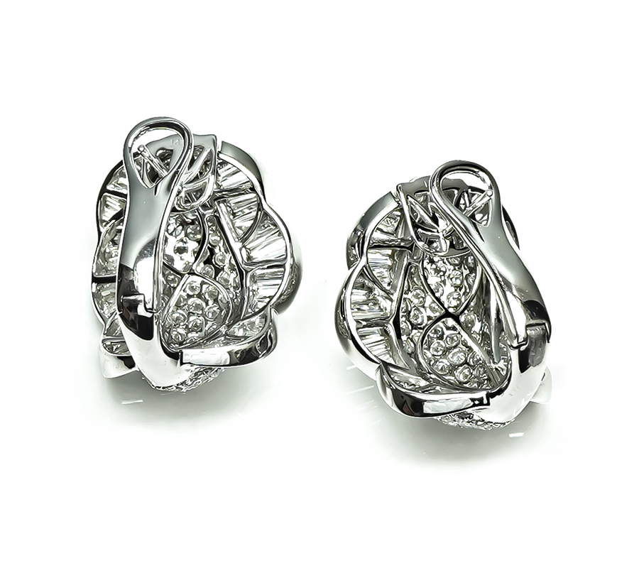 Estate 9.00ct Diamond Gold Earrings