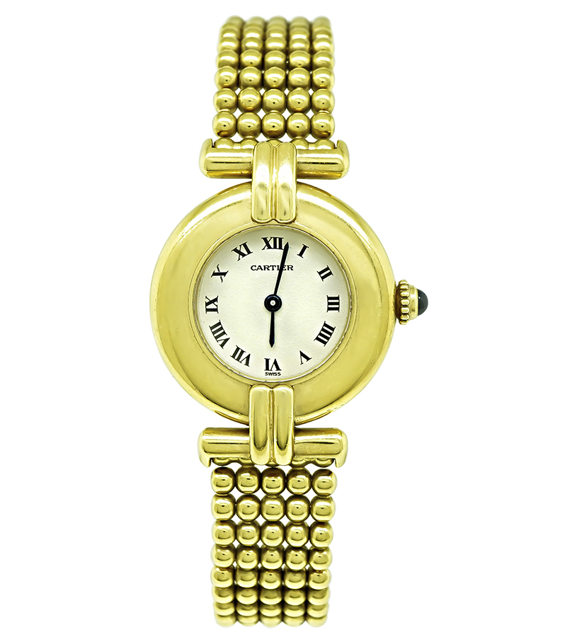 Estate Cartier Colisee Gold Watch