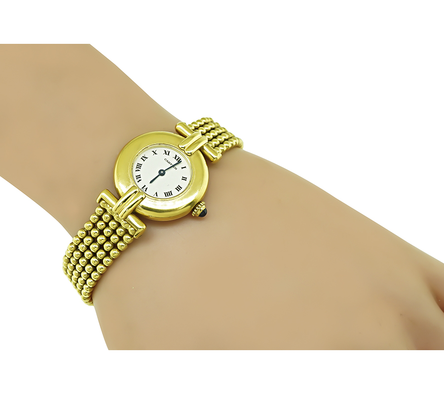 Estate Cartier Colisee Gold Watch