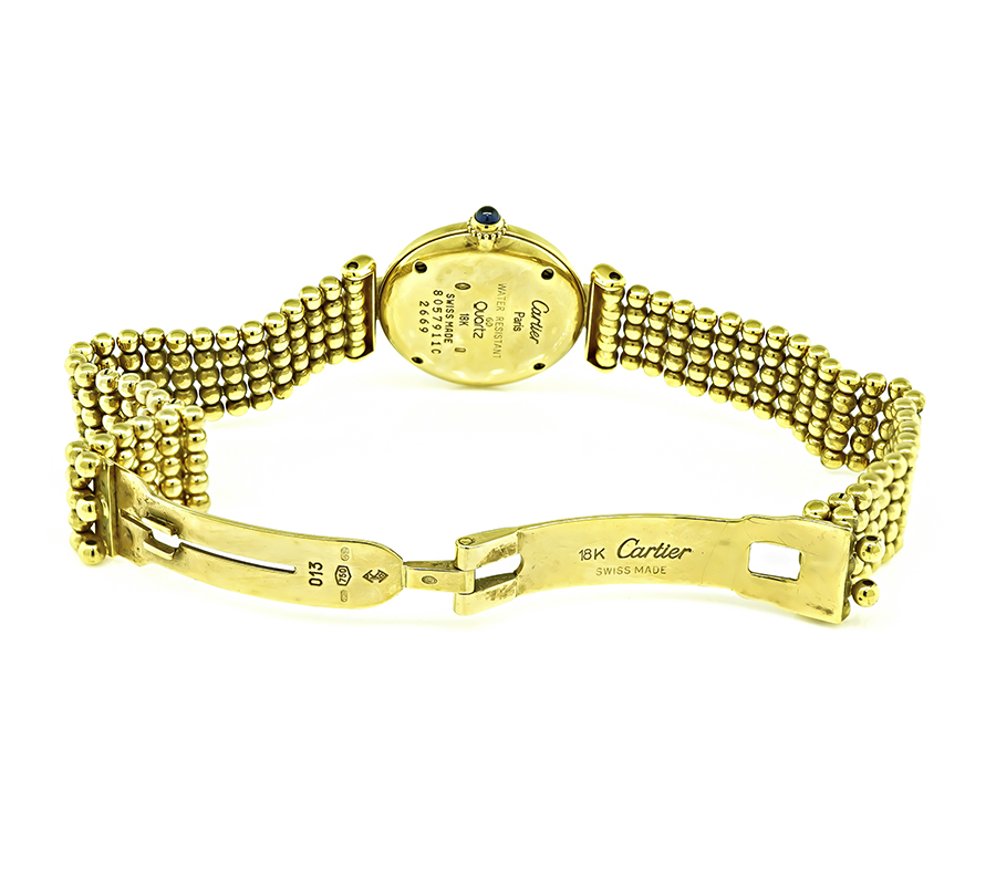 Estate Cartier Colisee Gold Watch