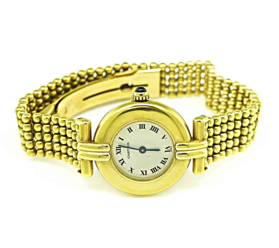 Estate Cartier Colisee Gold Watch