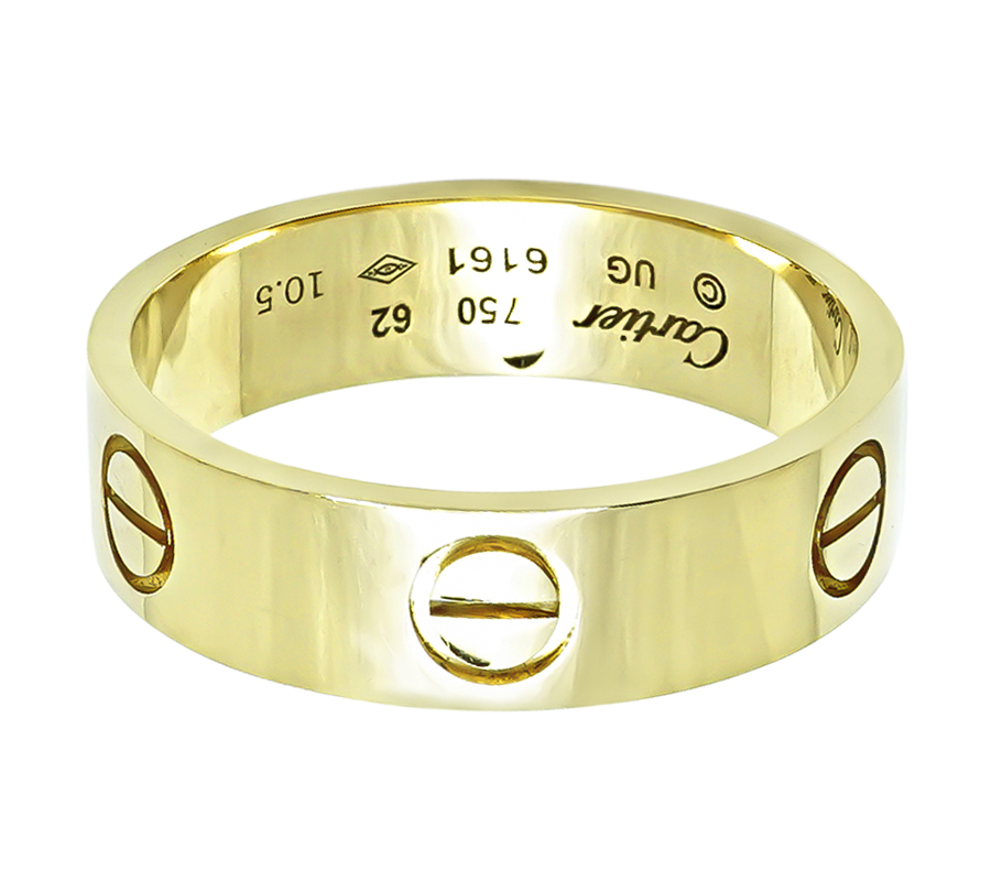Cartier Love Yellow Gold Wedding Band