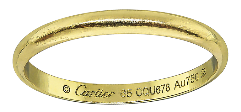 Estate Cartier Gold Wedding Band