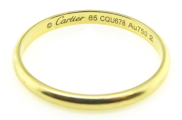 Estate Cartier Gold Wedding Band