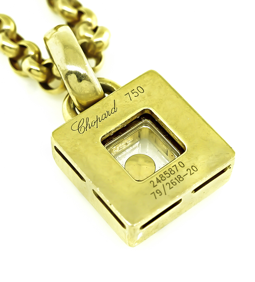 Estate Chopard 0.50ct Diamond Gold Pendant Necklace