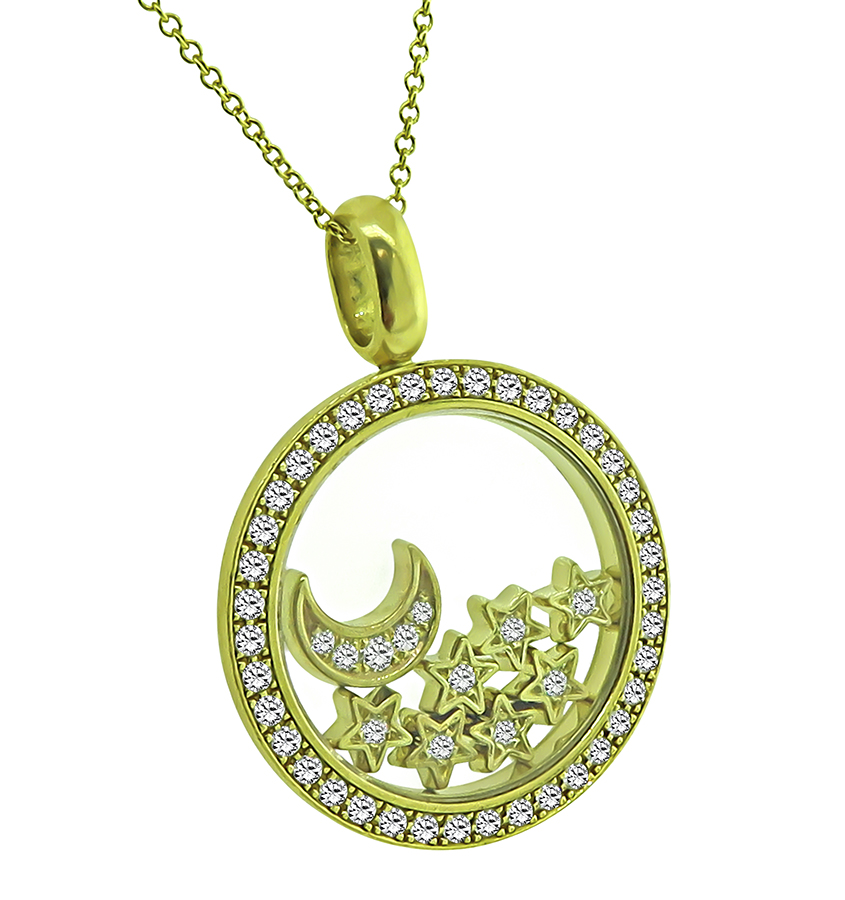 Estate Chopard 1.00ct Diamond Pendant Necklace