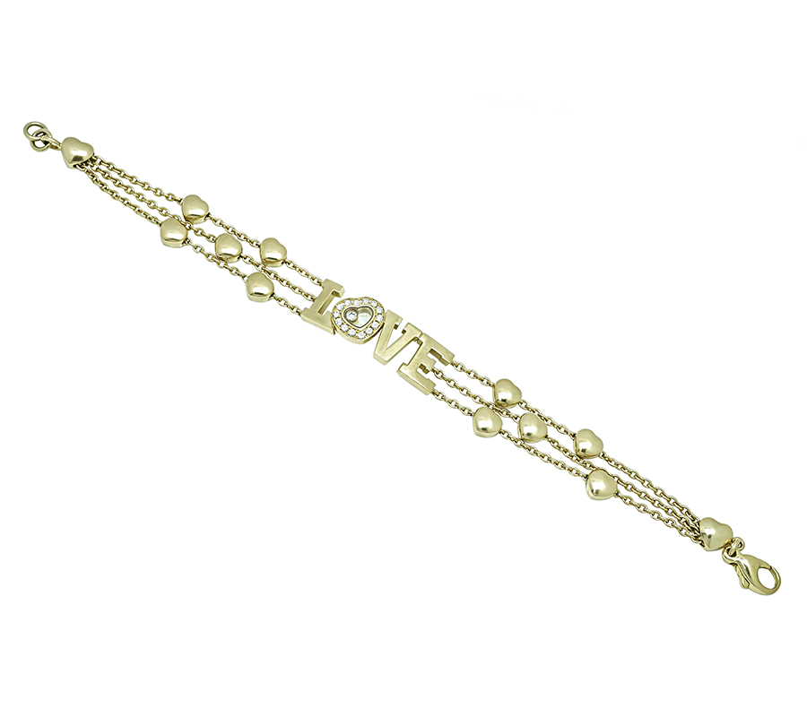 Estate Chopard Diamond Gold Love Bracelet