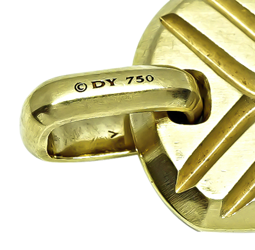 Estate David Yurman 4.00ct Diamond Gold Pendant
