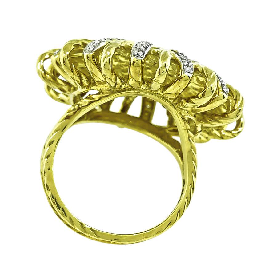 Estate David Yurman 2.00ct Diamond Gold Ring