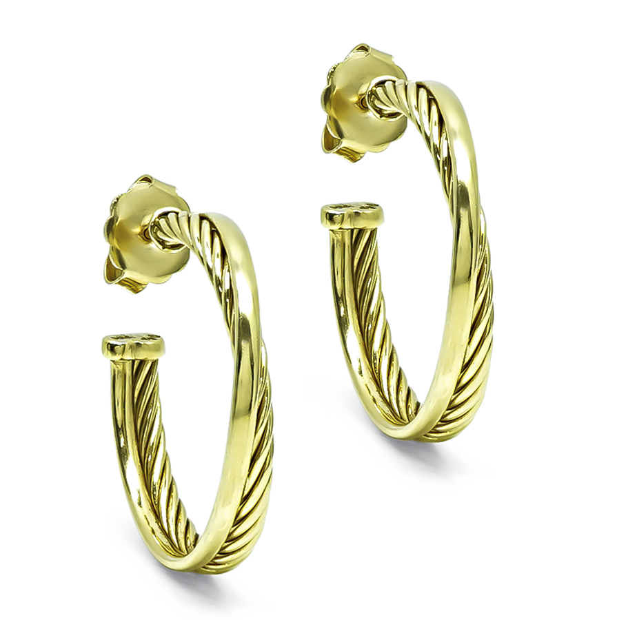 Estate David Yurman Gold Earrings