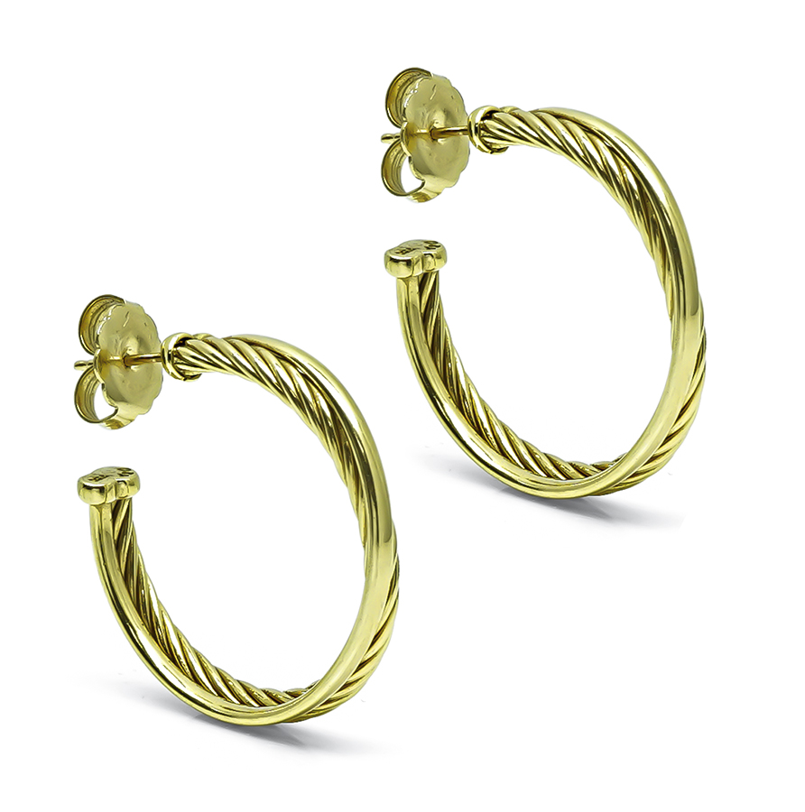 Estate David Yurman Gold Earrings