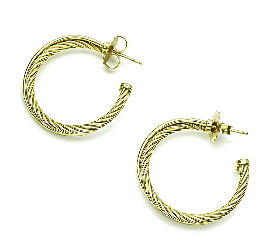 Estate David Yurman Gold Earrings