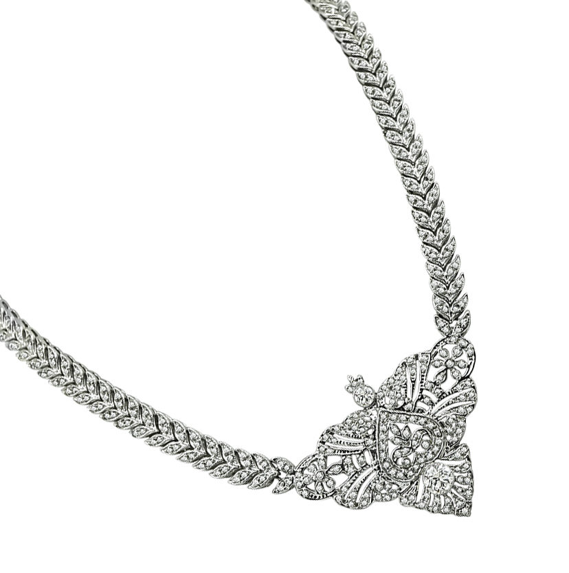 Estate 5.50ct Diamond Gold Necklace