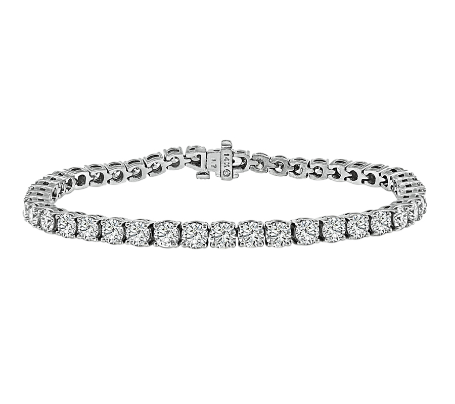 Estate 9.00ct Diamond Gold Tennis Bracelet