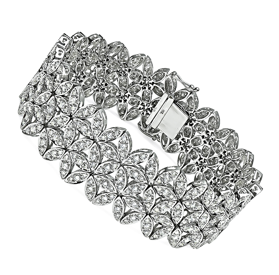 Estate 7.20ct Diamond Gold Bracelet