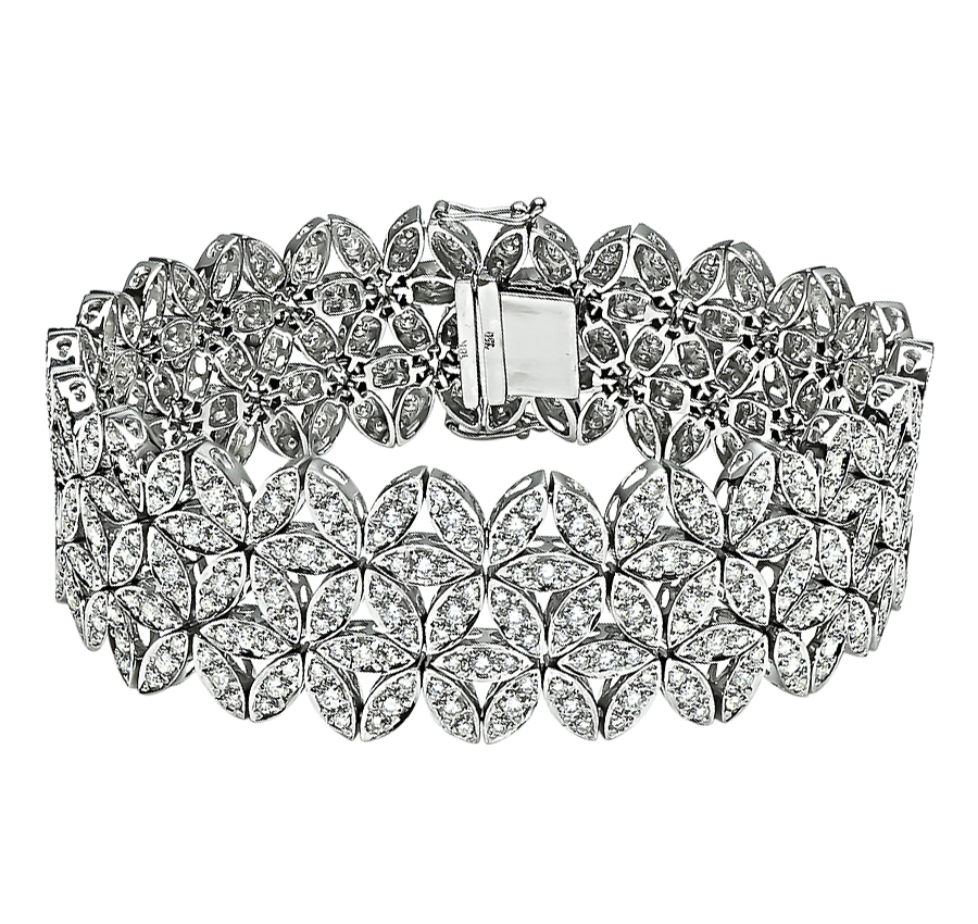 Estate 7.20ct Diamond Gold Bracelet