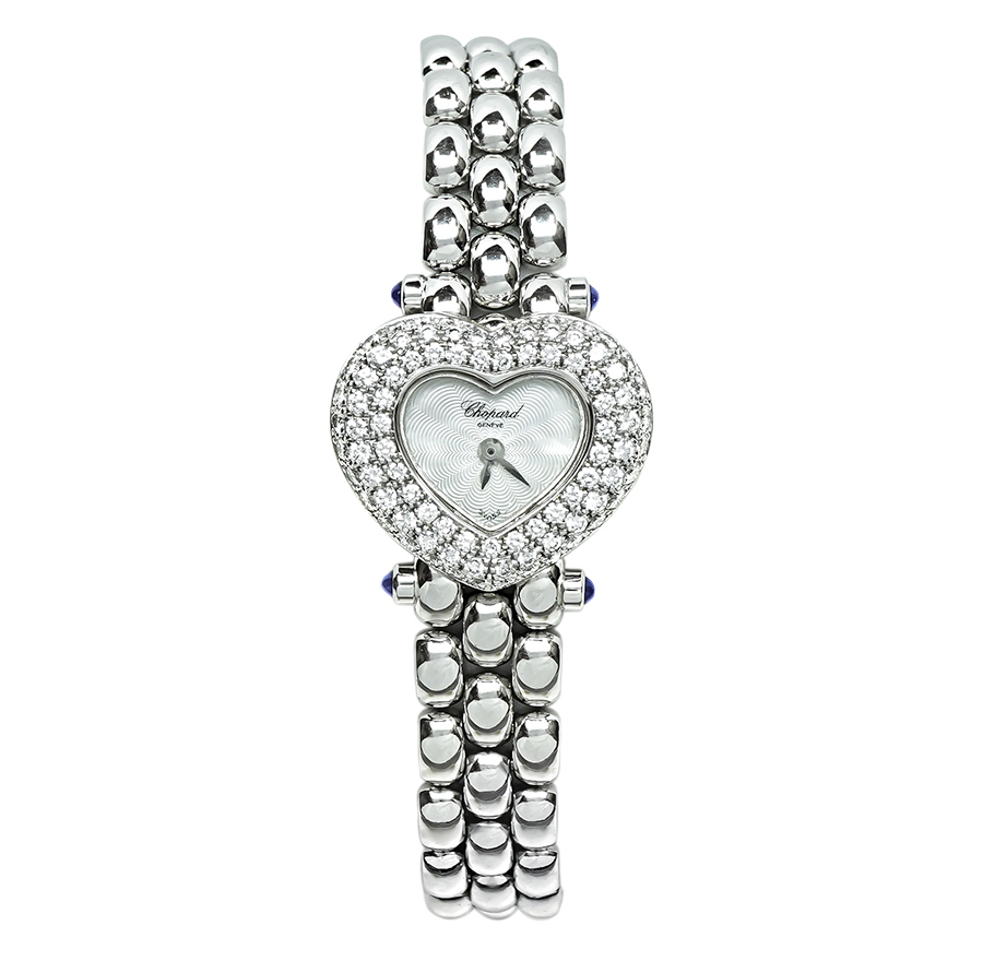 Estate Chopard 1.43ct Diamond Heart Gold Watch